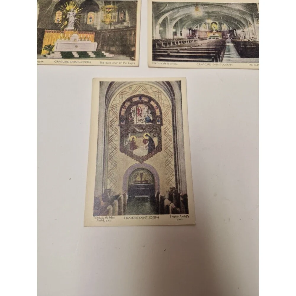 Vintage 4 Pc Blank postcards Saint Joseph's Oratory Montreal, Canada religious